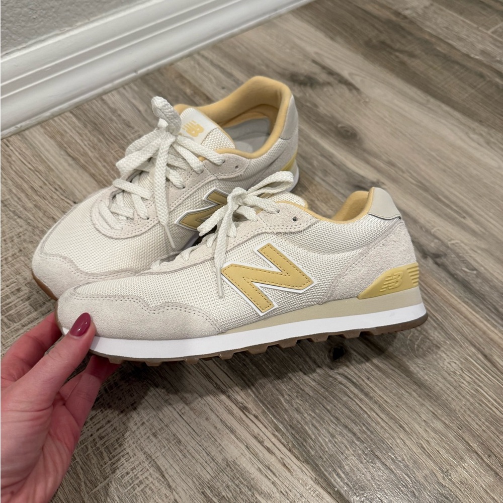 New Balance 515 White & Yellow Running Shoes